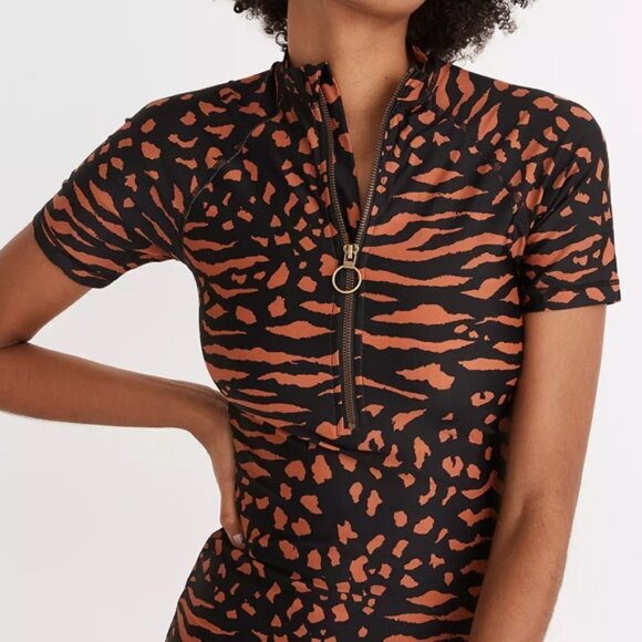 Madewell Second Wave Short-Sleeve Rash Guard S - Picture 1 of 5